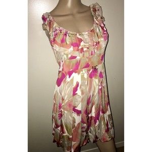 Forever 21 Ruffled Floral Summer Dress Womens Small XXI
